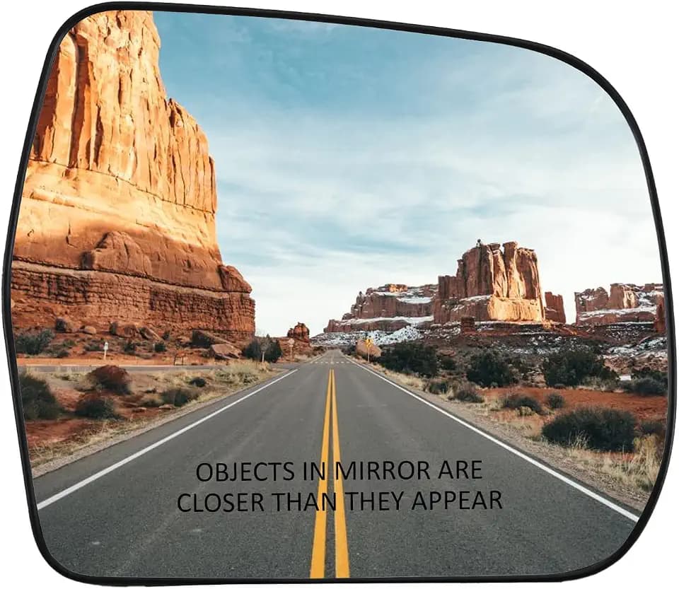 Passenger Side Mirror Replacement for Toyota Highlander 2001 2002 2003 2004 2005 2006 2007 - Right Side Mirror Glass, Rear View Mirrors Glass with Power Heated