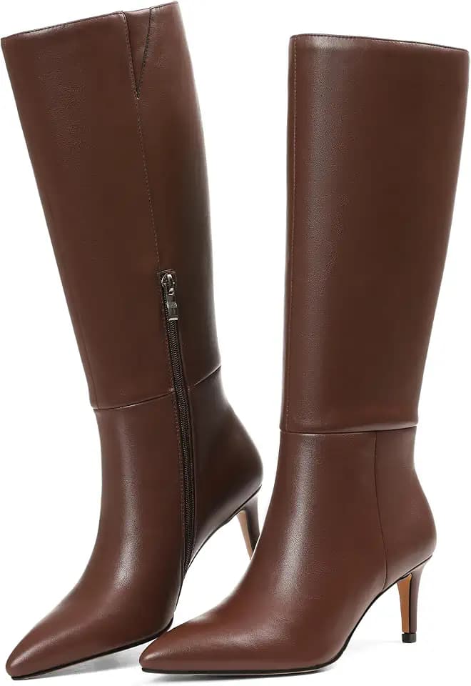 Knee High Boots for Women Pointed Toe Stiletto Heel Fall Boots
