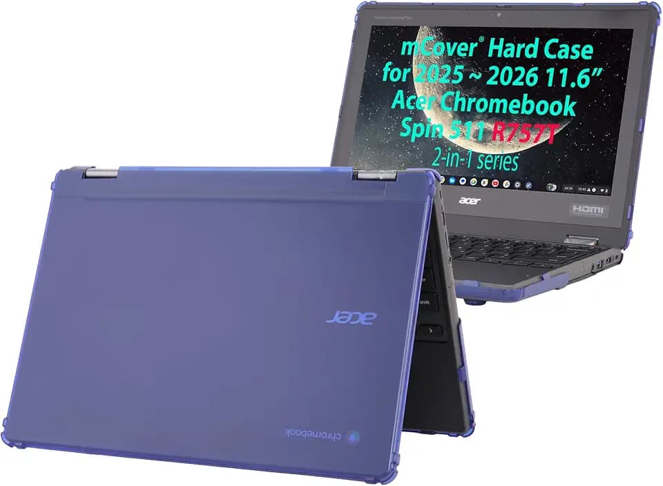 mCover Hard Case Only Compatible for 2025~2026 11.6" Acer Chromebook Spin 511 R757 Series 2-in-1 Laptop Computers (NOT Compatible with Any Other Acer Models) - Blue