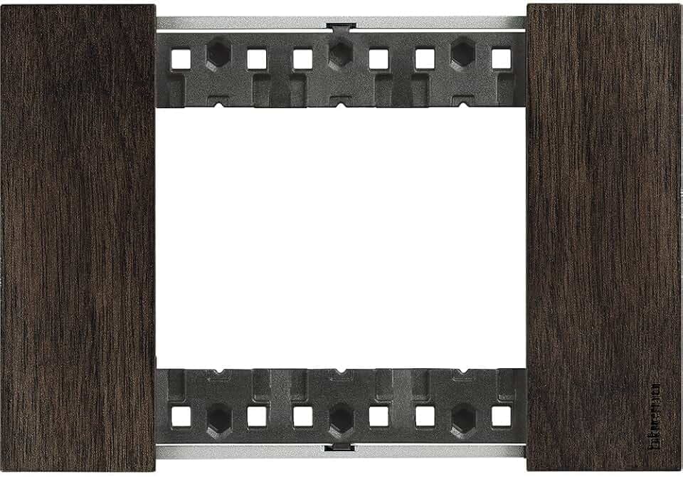 Bticino KA4803LG Living Now Platte 3 Module, Nussbaum, 127 x 50 x 10 cm