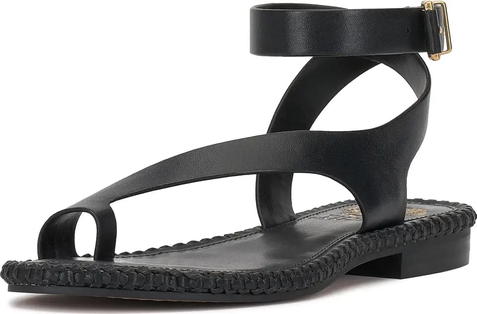Vince Camuto Libahs Ankle Strap Toe Loop Flat Sandals