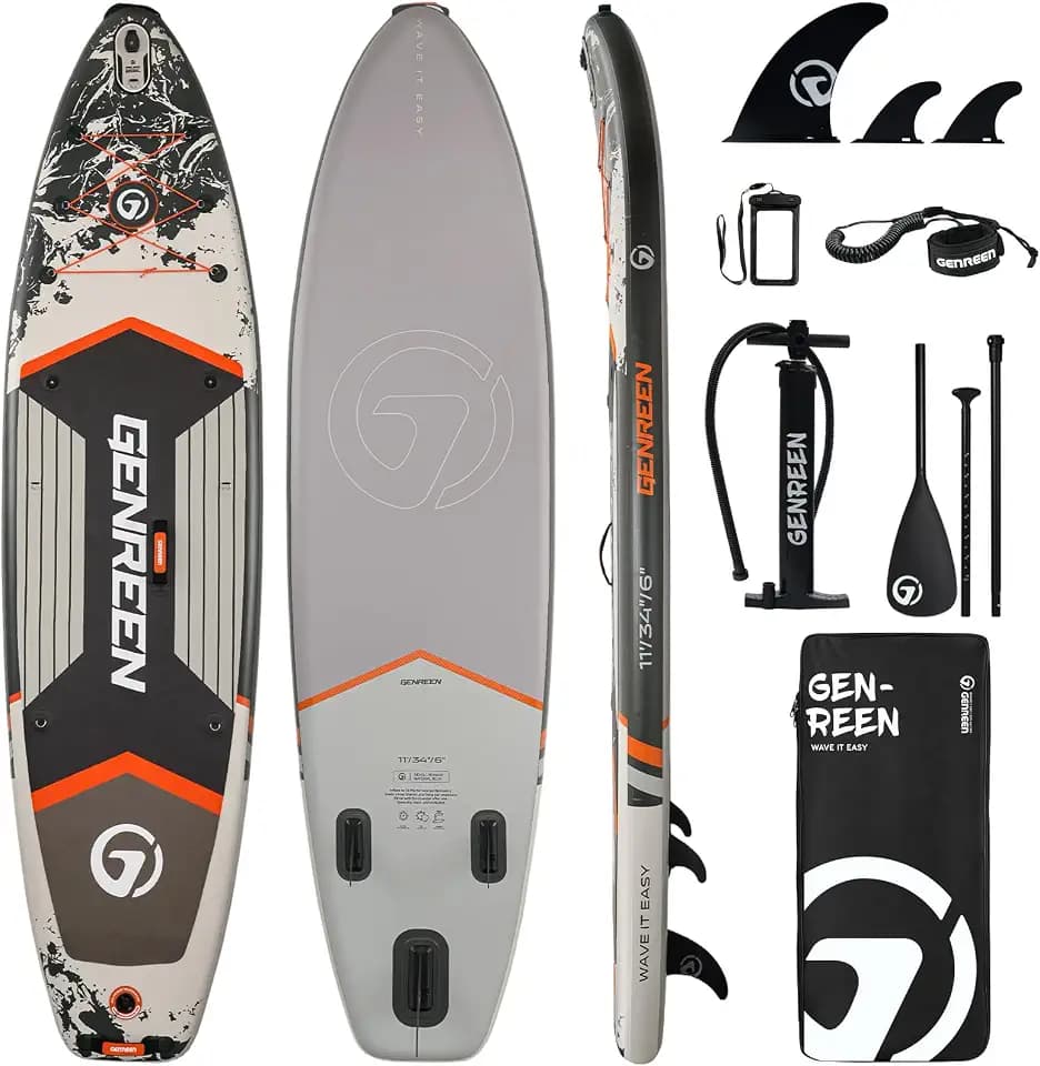 Paddle Board Stand up Paddle Board (Extra Large 11'*33/34") Newly Improved 2 Side Layers 450LBS Quality Inspection×5 paddleboards Fishing Family Pet Friendly