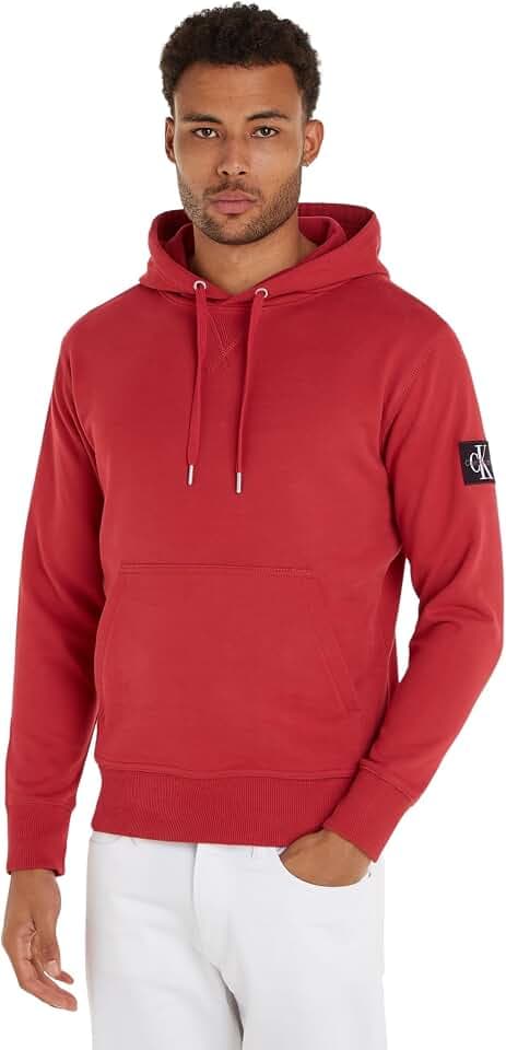 Calvin Klein Herren Hoodie Badge mit Kapuze