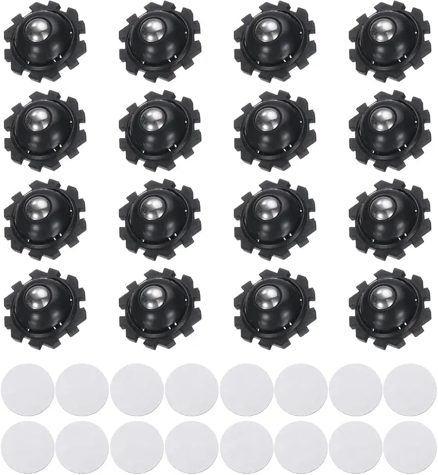 16 Stück Kugelrollen für Möbel,360° Möbelrollen Klein,Selbstklebendes Mini-Universalrad,Drehung Küchengeräte,Möbel,Mülleimer,Kleinmöbel