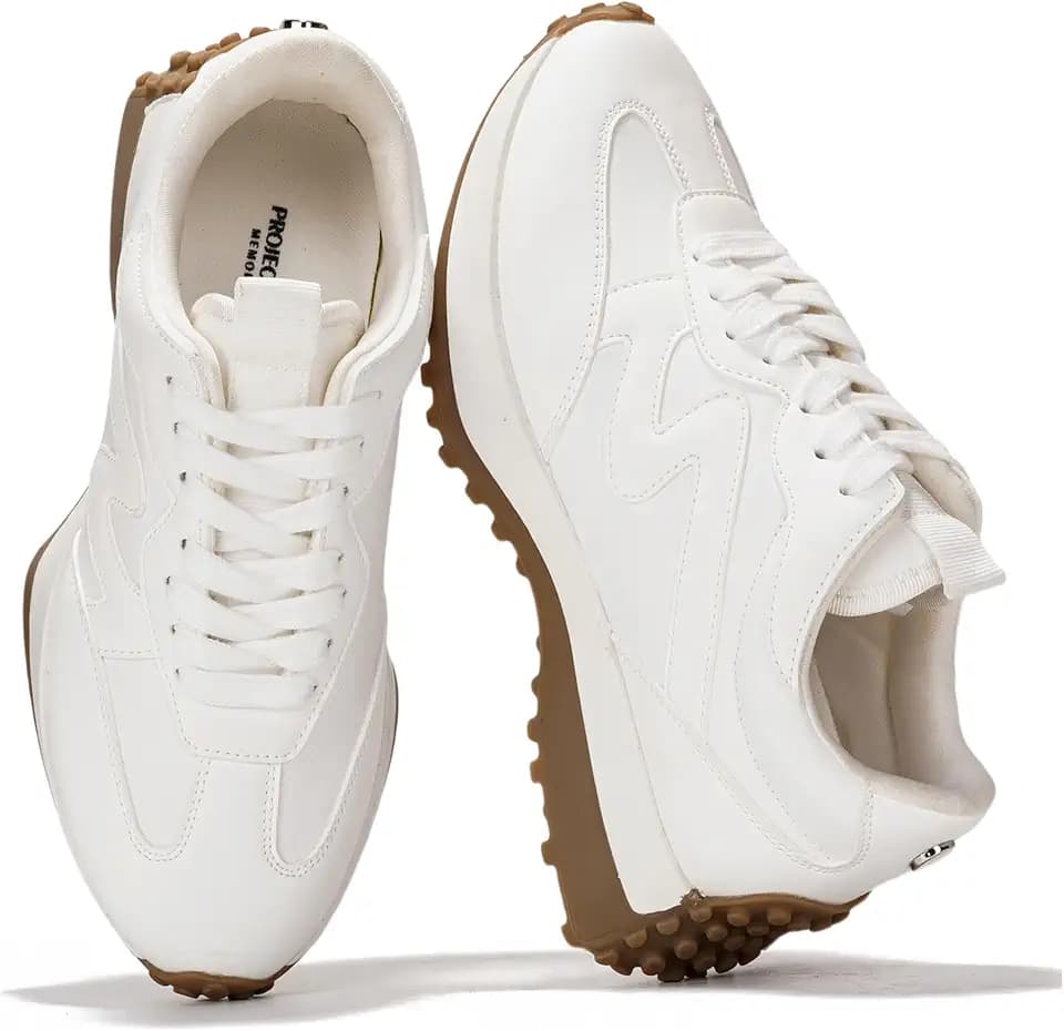 Trendy Lace Up Fashion Sneakers for Women - Lightweight Womens Shoes 2026
