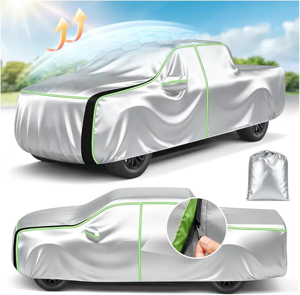 Cartist Hail Protector Car Cover for Truck Waterproof All Weather, Heavy Duty Outdoor Sun Uv Rain Pickup Cover, Universal Fit for F150,F250,F350,Ram 1500/2500/3500, etc.(Length Up to 242 inch) XL
