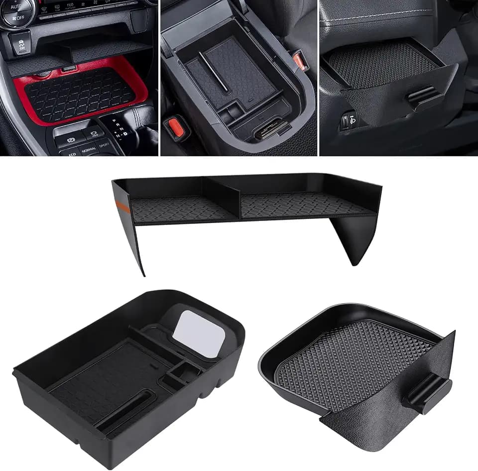 DIAMOOKY Upgraded Center Console Organizer for Toyota RAV4 2019-2025, 3pcs