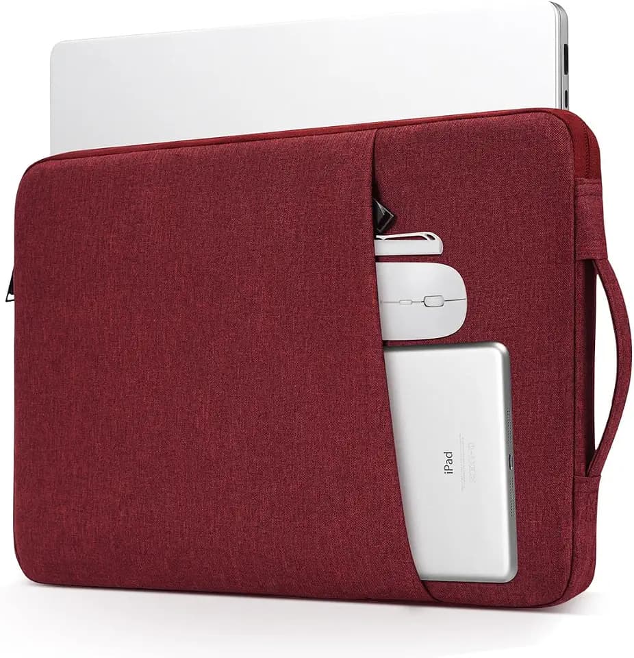 16 Inch Laptop Sleeve for 16 inch MacBook Pro M5/M4/M3 Pro/Max A3428 A3429 A3186 A3403 A2991 2026-2021, Protective Computer Case Bag, Wine Red