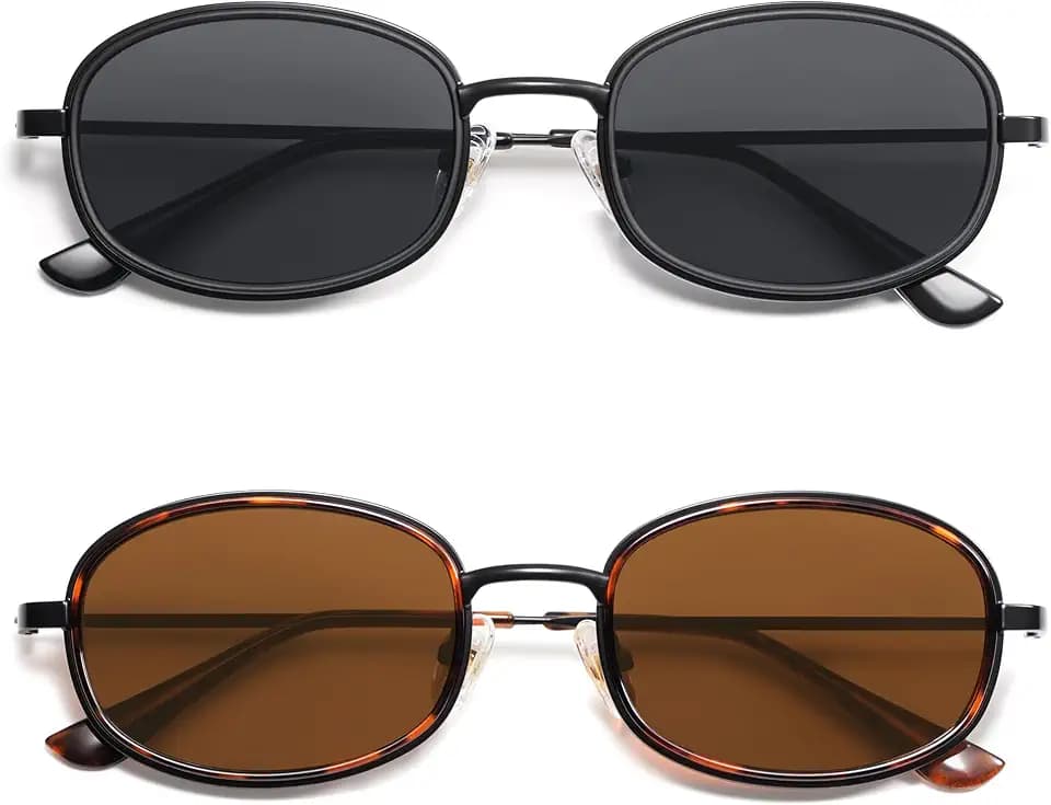 Appassal Retro Oval Sunglasses for Women Men AP3681