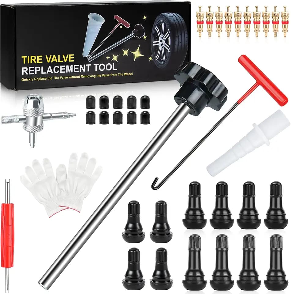 Lettry 38Pcs Tire Valve Stem Core Tool Kit for Car Truck ATV Lawn Mower