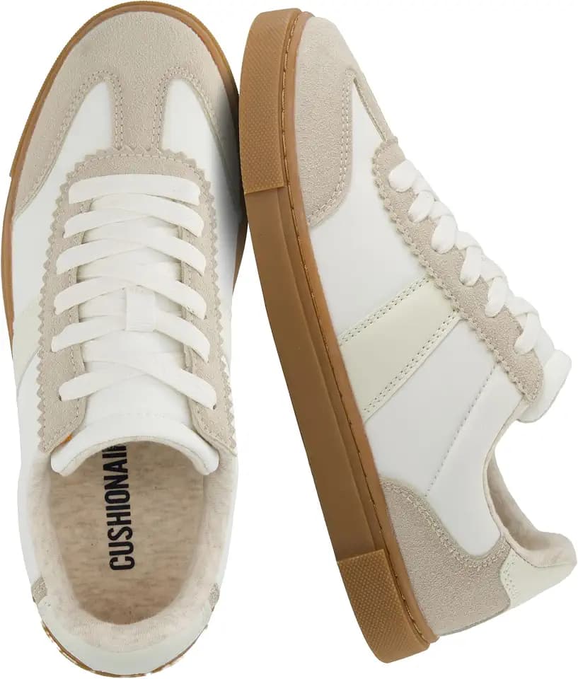 CUSHIONAIRE Balance Womens Sneakers, Casual Tennis Shoes for Women with Memory Foam and Slip Resistant Outsole
