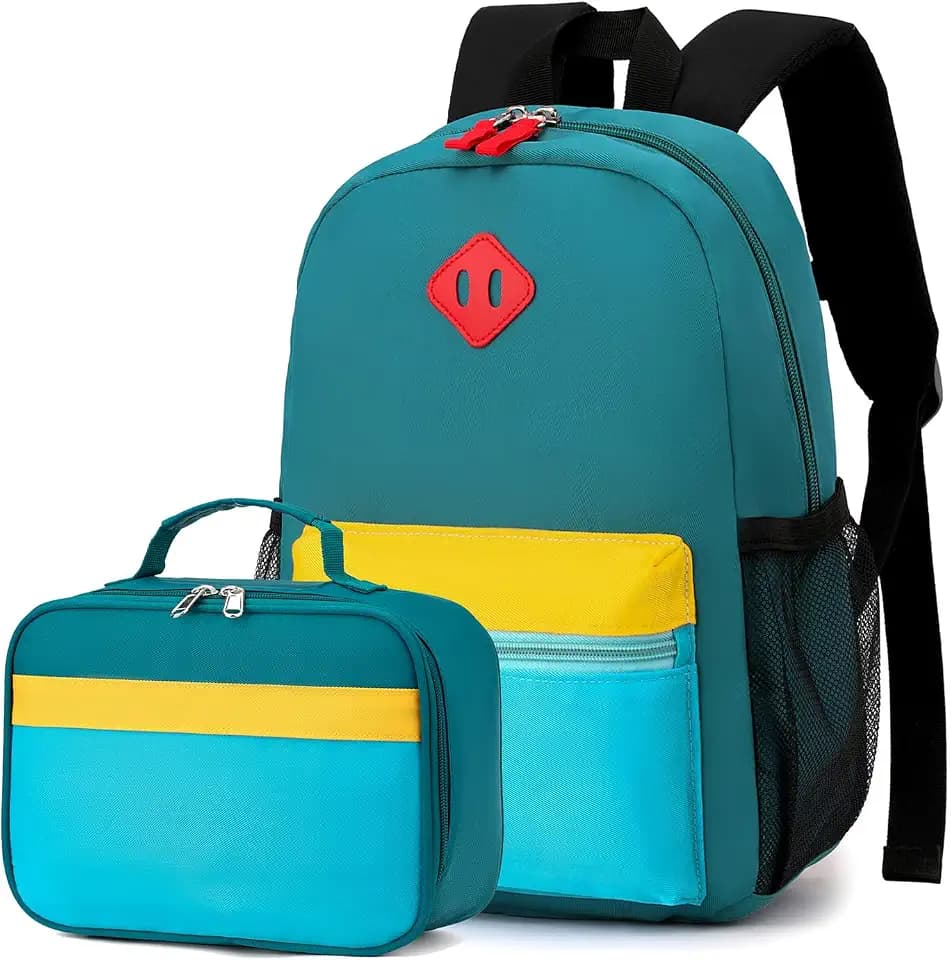 Kids Backpack with Lunch Box,Boys Girls School Bookbag Set