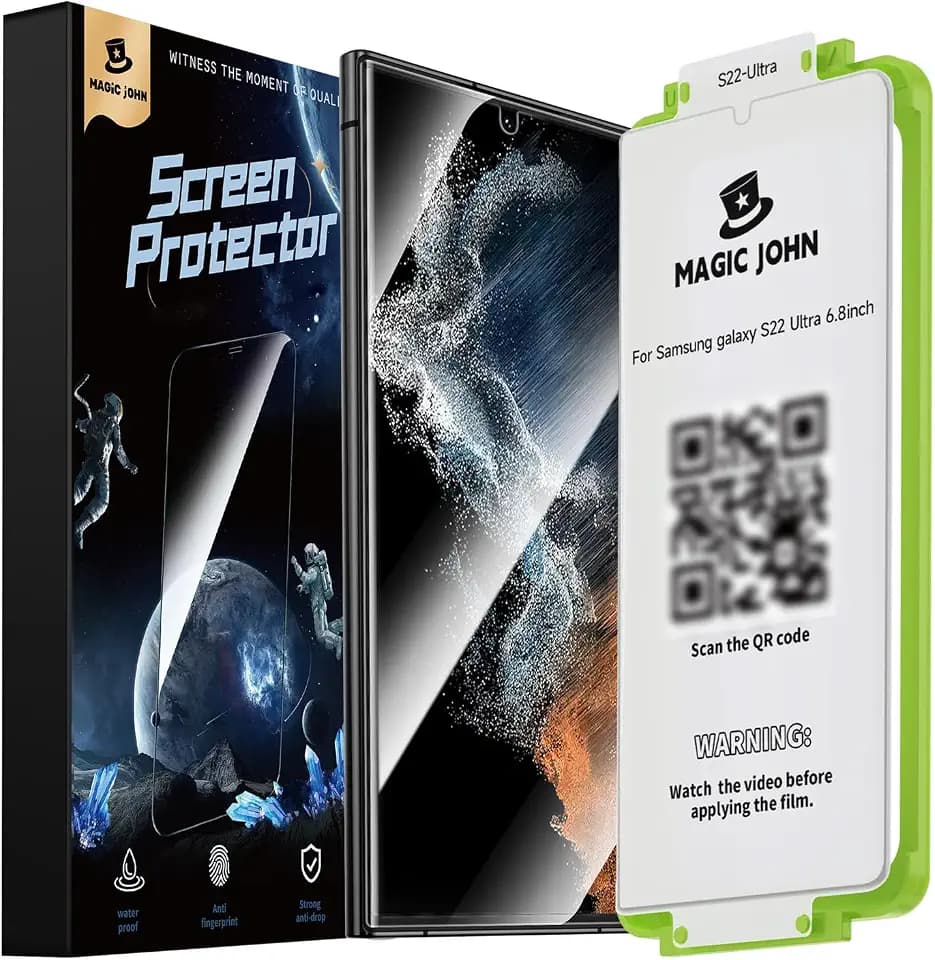MAGIC JOHN for Samsung Galaxy S22 Ultra Screen Protector, PET Ceramic film