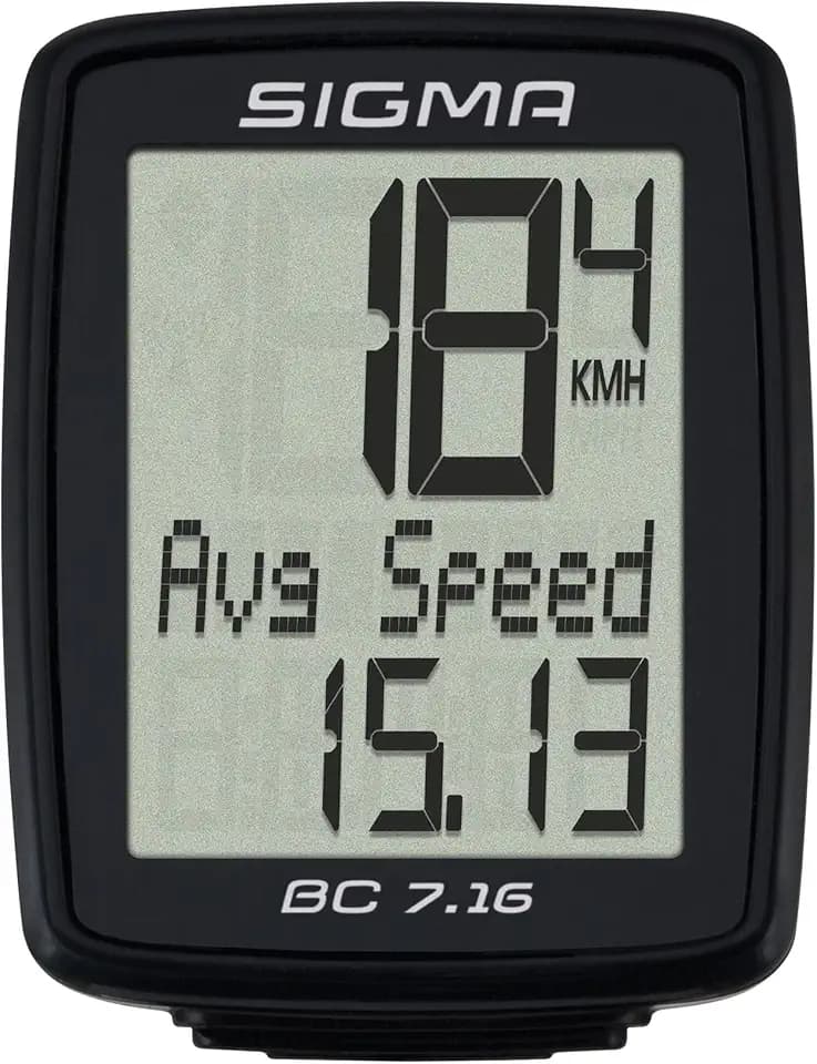Sigma Sport Sigma BC 7.16 Fahrradcomputer, Schwarz, One size, wired
