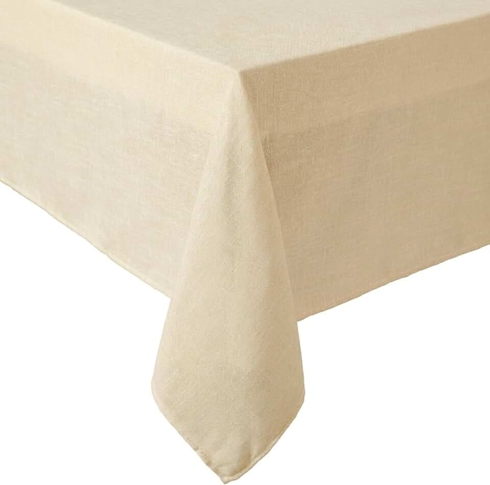 Laura Ashley Harper Tablecloth, 60" x 120", Yellow