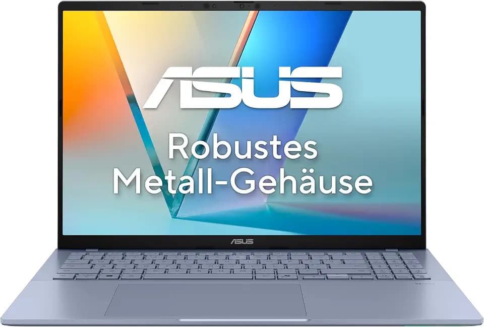 ASUS Vivobook S 16 S3607NA Copilot+ PC | 16" WUXGA 16:10 OLED Display | Snapdragon X2 X2E-88-100 | 32GB RAM | 1TB SSD | Andreno GPU | Win11 Home | QWERTZ | Mist Blue