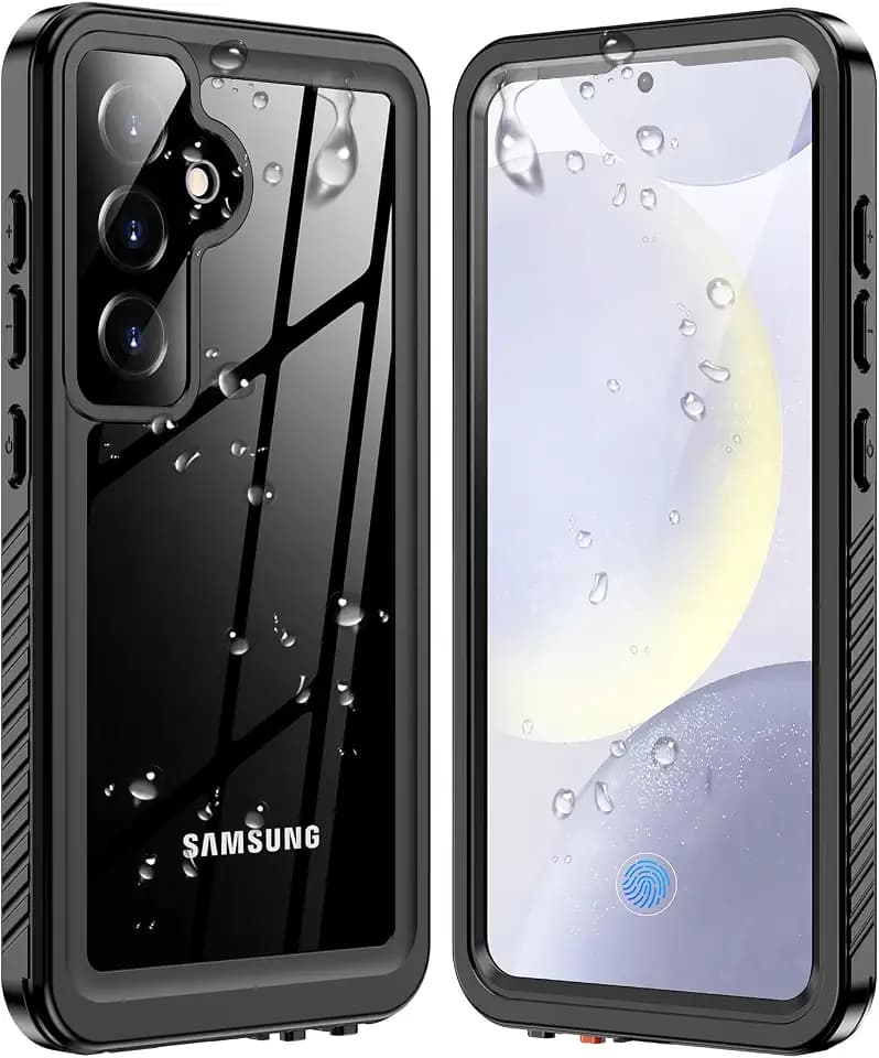 xiwxi Designed for Samsung Galaxy S24 Case Waterproof,[IPX8 Underwater Case][Full Body Shockproof][Military Drop Proof] for S24 Case,6.1 inch-Black