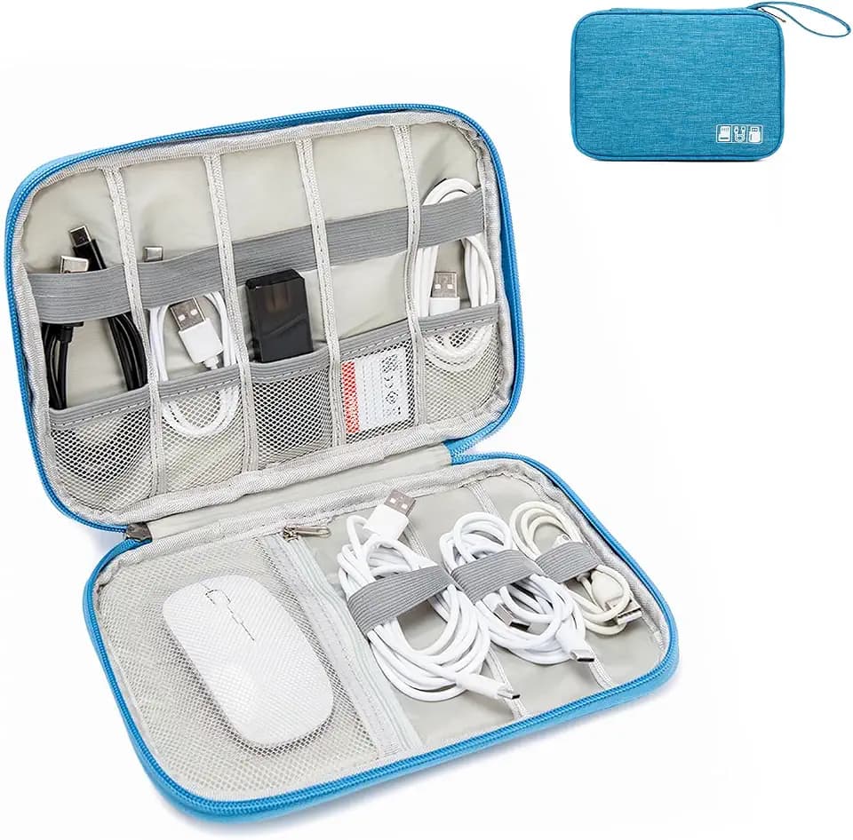 Small Cable Organizer Travel Case for Chargers, Cords&Accessories