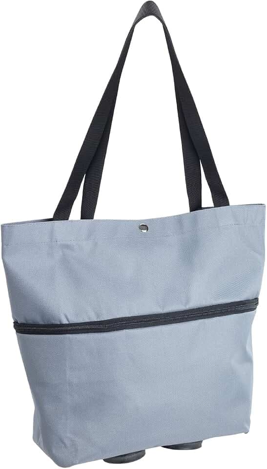 Maximex Einkaufstrolley 3in1, faltbare Einkaufshilfe, Shopper & mobiler Trolley für komfortablen Transport, strapazierfähiges, wasserabweisendes Polyestergewebe, 20 Liter Stauraum/10 kg Traglast