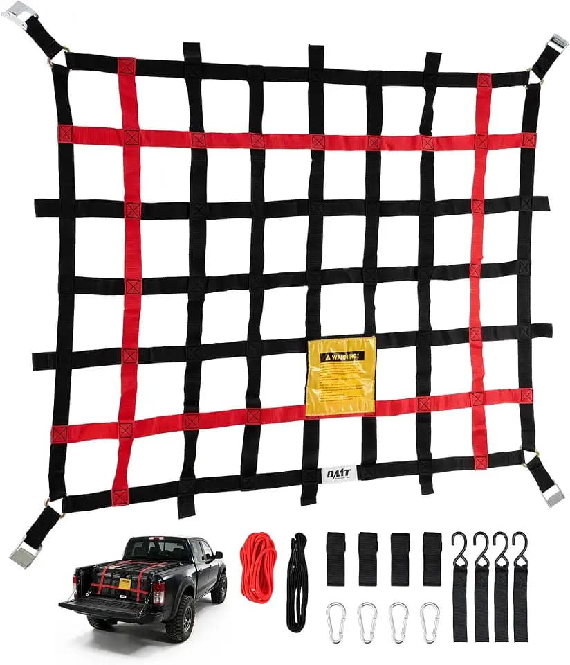 OMT 3.5x4.1ft Heavy Duty Cargo Net for Truck Bed & SUV, 1100lb Load