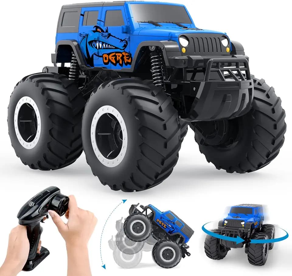Gindoly Ferngesteuertes Auto,2,4 GHz Ferngesteuerter Monstertruck Spielzeug