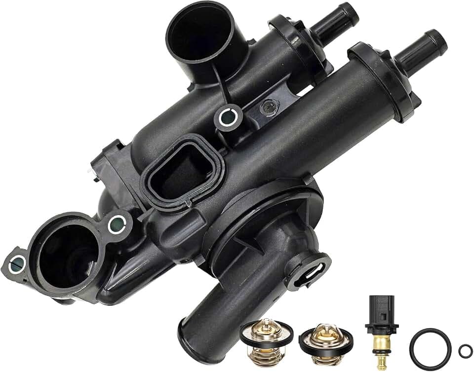 68003582AB 902319 Thermostat Housing Assembly for Dodge Journey 09-20 Dodge Avenger 08-14 Dodge Caliber 07-12 Chrysler 200 11-14 Chrysler Sebring 07-10 Jeep Compass Patriot 07-17 2.4L 2.0L 902-319