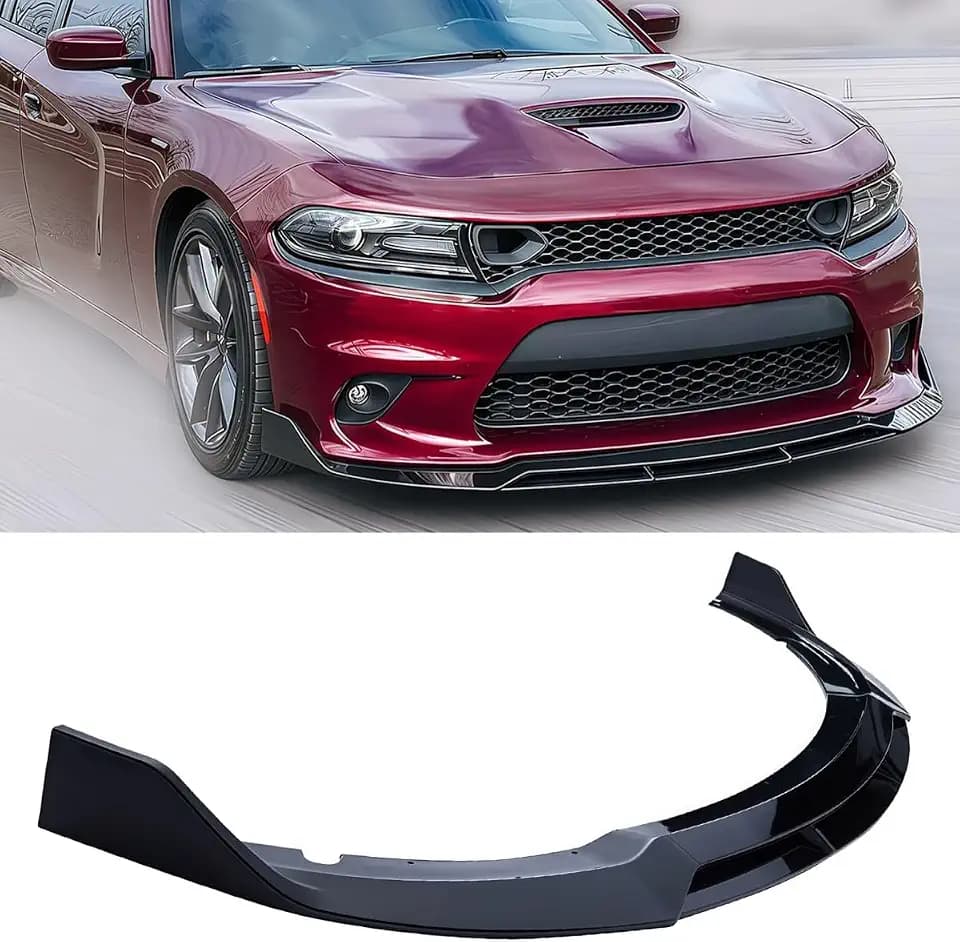 Front Lip Fits Dodge Charger 2015-2023, Gloss Black - Oasiland