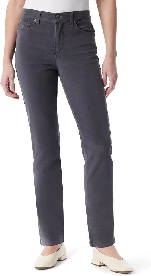 Gloria Vanderbilt Women's Amanda Corduroy Slim High Rise Pant Standard
