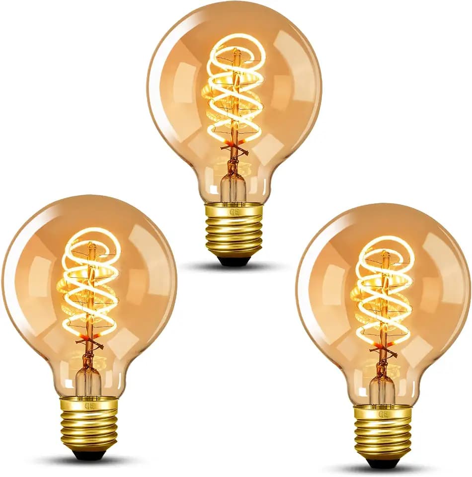 NUODIFAN Edison Vintage Glühbirne E27, Dimmbar Led Retro 5W LED Lampe Warmweiß 2700K Led Leuchtmittel Glühbirne E27 Ideal für Nostalgie und Retro Beleuchtung im Haus Café Bar 3 Stück