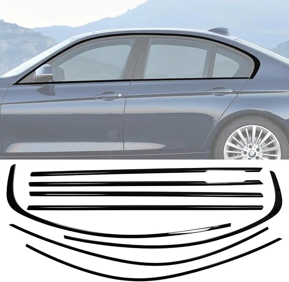 Black Window Trim for BMW F30 3 Series 2012-2018 Chrome Delete Blackout Kit