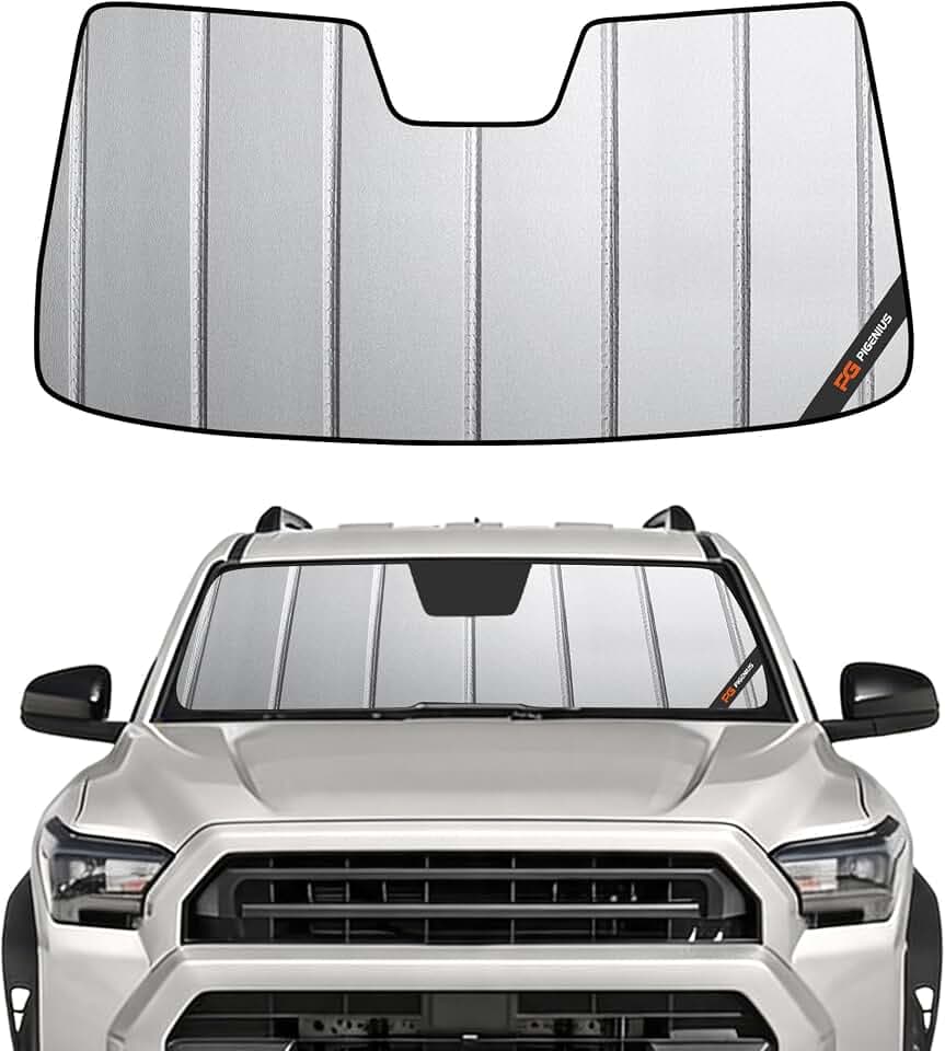 Pigenius Windshield Sunshade for Toyota 4Runner 2025-2026 Without Factory Dashcam, Front Window Sun Shade - Safeguard