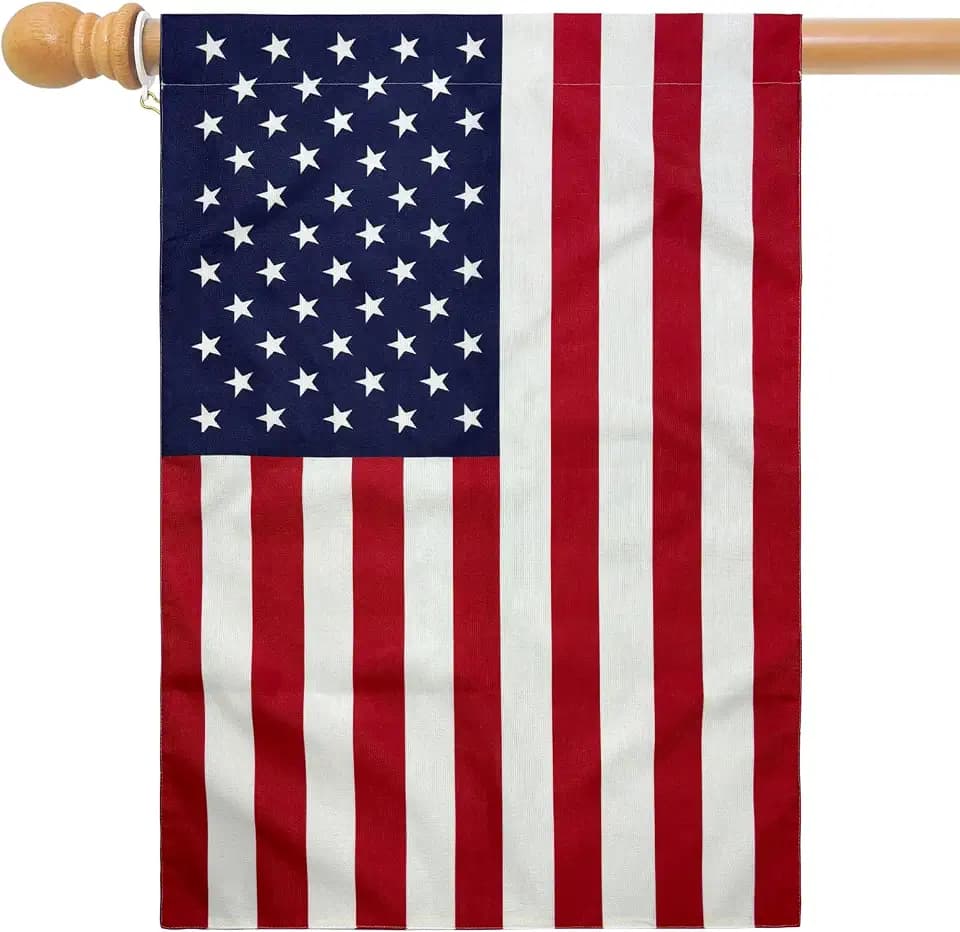 TOPFLAGS American Flag Garden Flags 28x40 House Flag Double Side for Outside USA Flags for Outdoor Garden