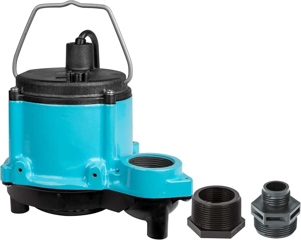 Little Giant 6-CIM-R 115V, 1/3 HP Manual Sump/Utility Pump, 10' Cord