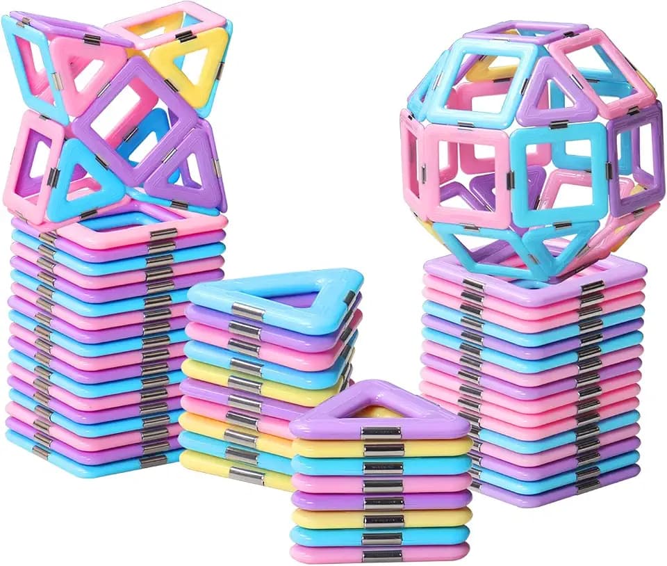 Tolnetr Magnetic Tiles Toys for 3 4 5 6 7 8+ Year Old Girls Boys Toddlers