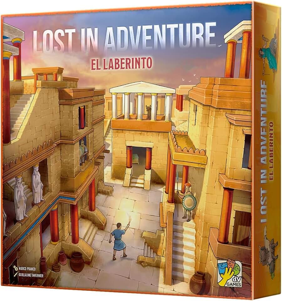 dV Giochi Lost in Adventure: Das Labyrinth, Brettspiel, ab 10 Jahren, 1 bis 6 Spieler, 90 Minuten pro Spiel, Spanisch
