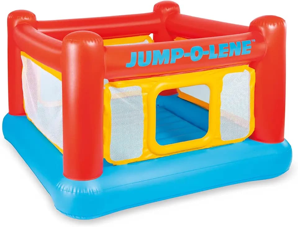 INTEX Jump-O-Lene Inflatable Trampoline Bounce House for Kids Ages 3-6