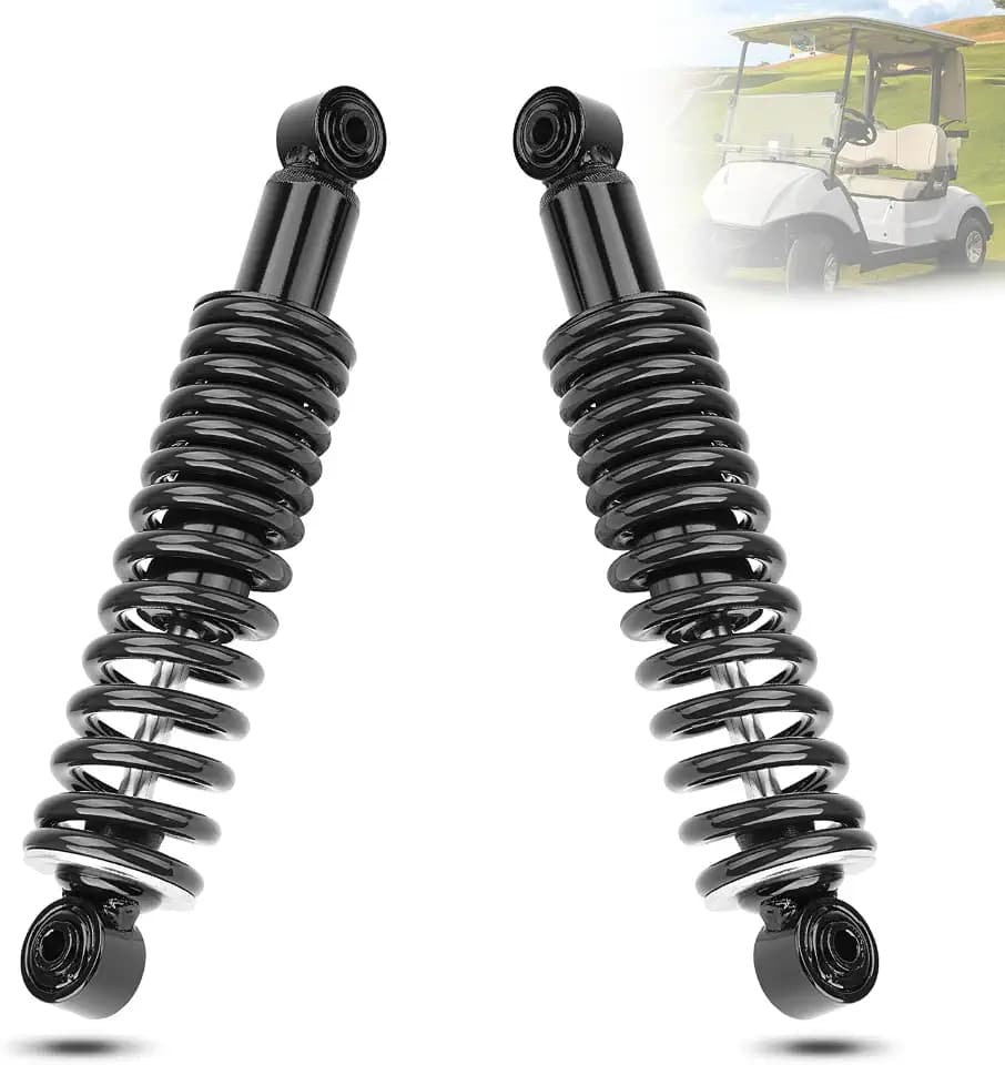 Rear Golf Cart Shock Absorbers Heavy Duty with Springs (BLACK)