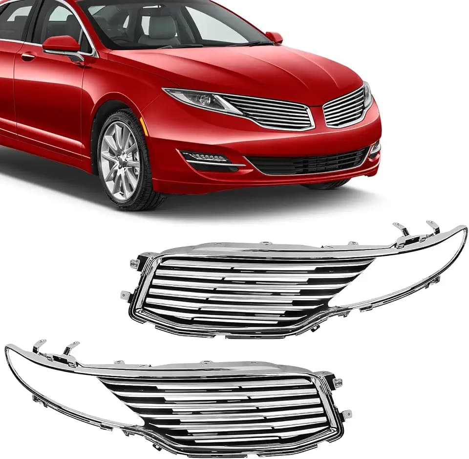 JOLONG Front Pair Bumper Grille for 2013-2016 Lincoln MKZ