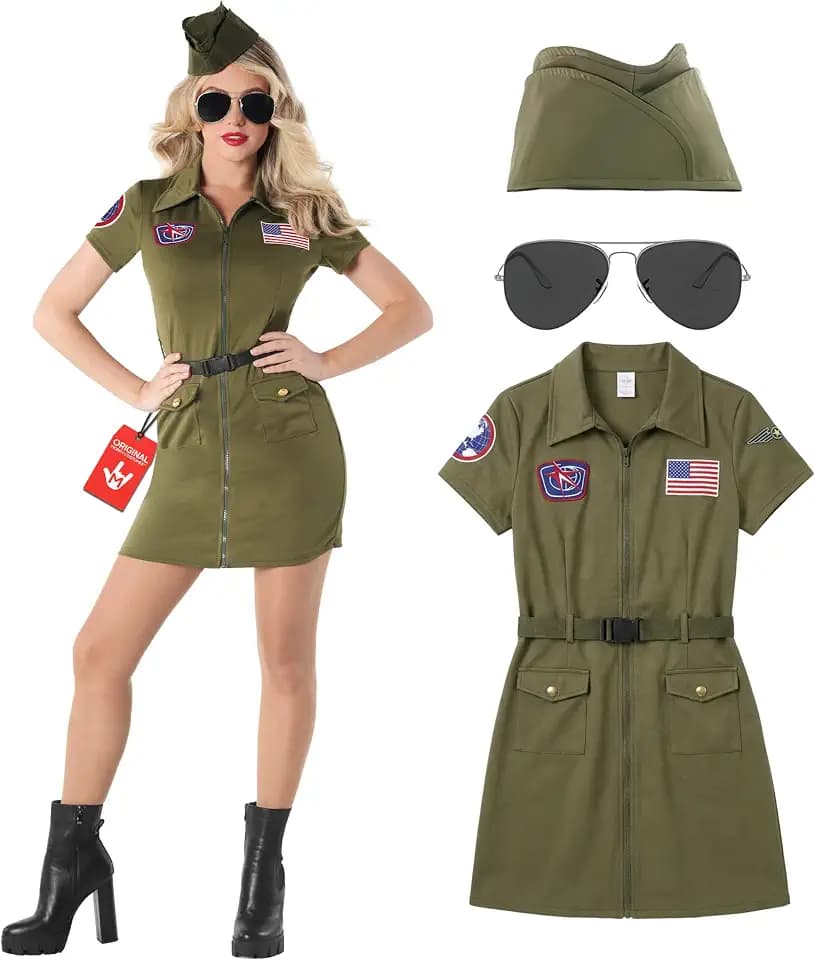 fun shack Army Costume Women, Pilot, Halloween Costumes for Women