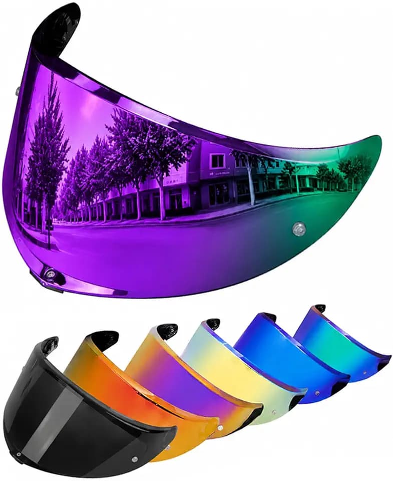 PSLER Shatterproof Motorcycle Helmet Visor for K6 K6s,Deep Purple