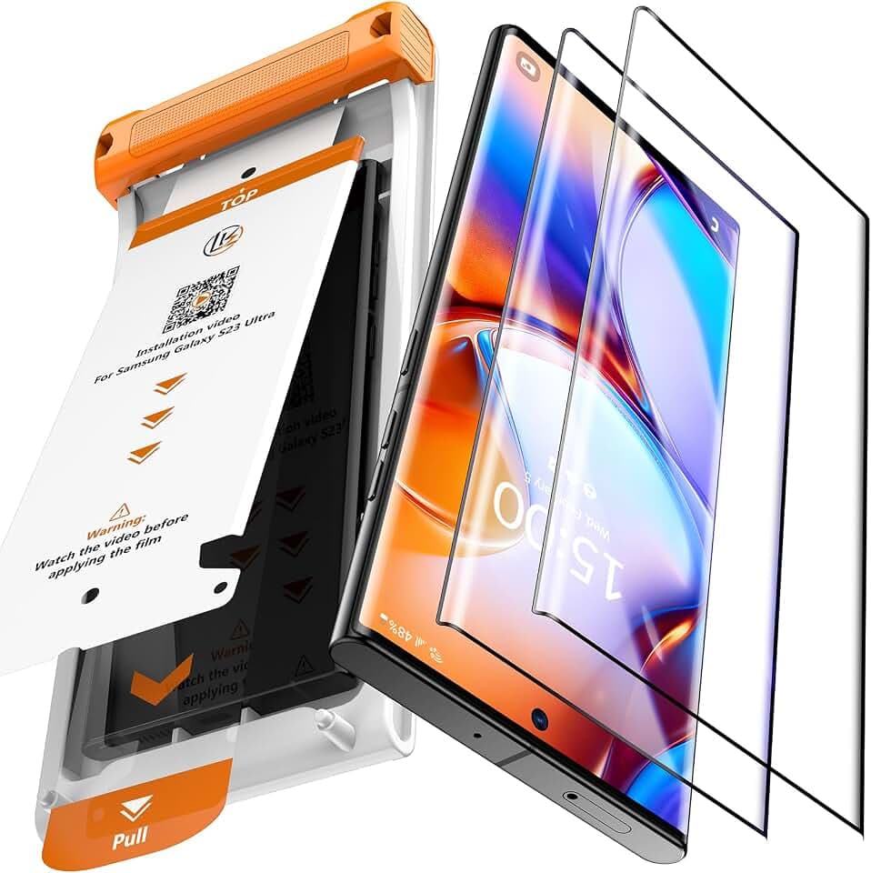 LK 2 Pack for Samsung Galaxy S23 Ultra Screen Protector, Flexible Glass