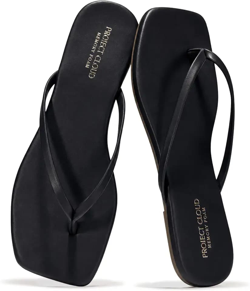 Project Cloud Square Toe Flip Flops For Women-Sandals Women