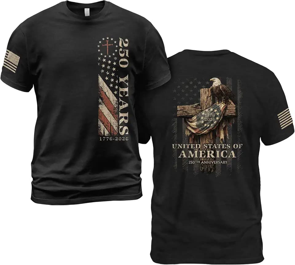 250 Anniversary USA Shirt, Christian Shirts for Men