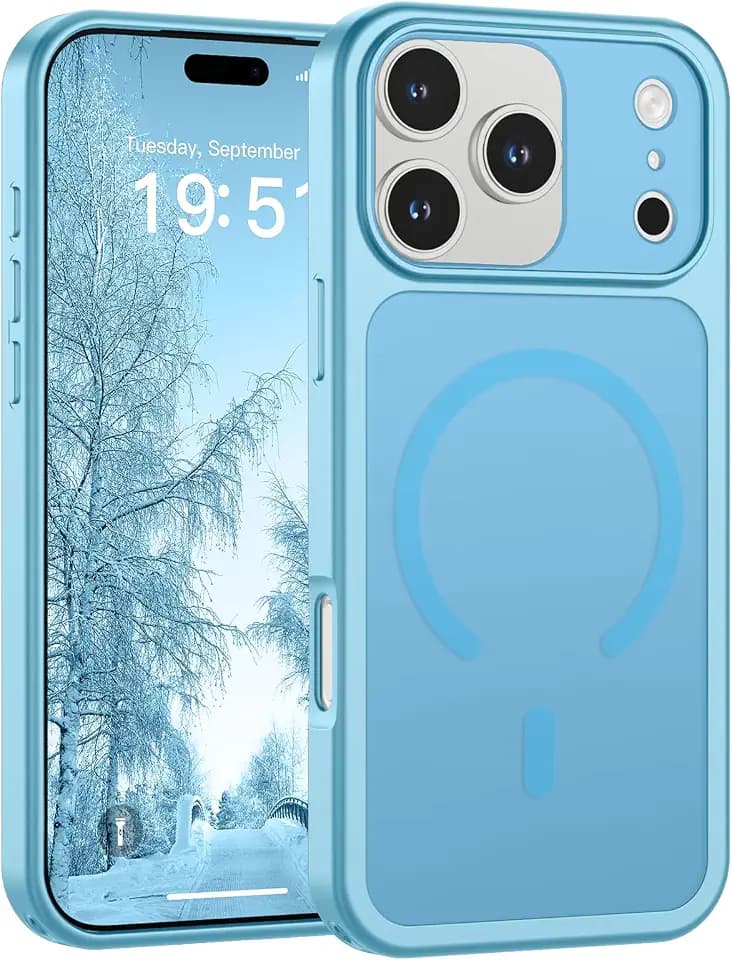 SUPFINE Magnetic for iPhone 18 Pro Max/iPhone 17 Pro Max Case Light Blue