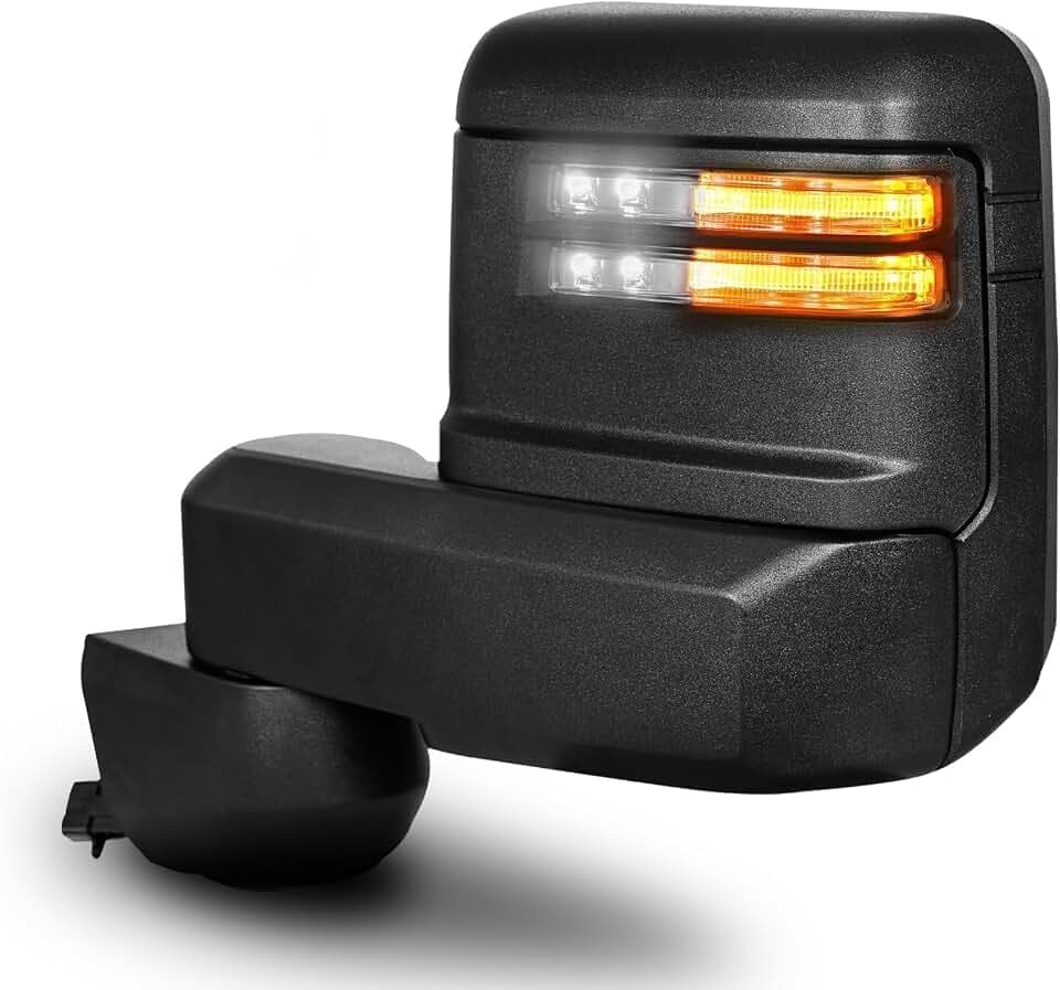Towing Mirror for 2020-2026 Chevy Silverado/GMC Sierra 2500/3500HD Driver/Left Side Textured Cover