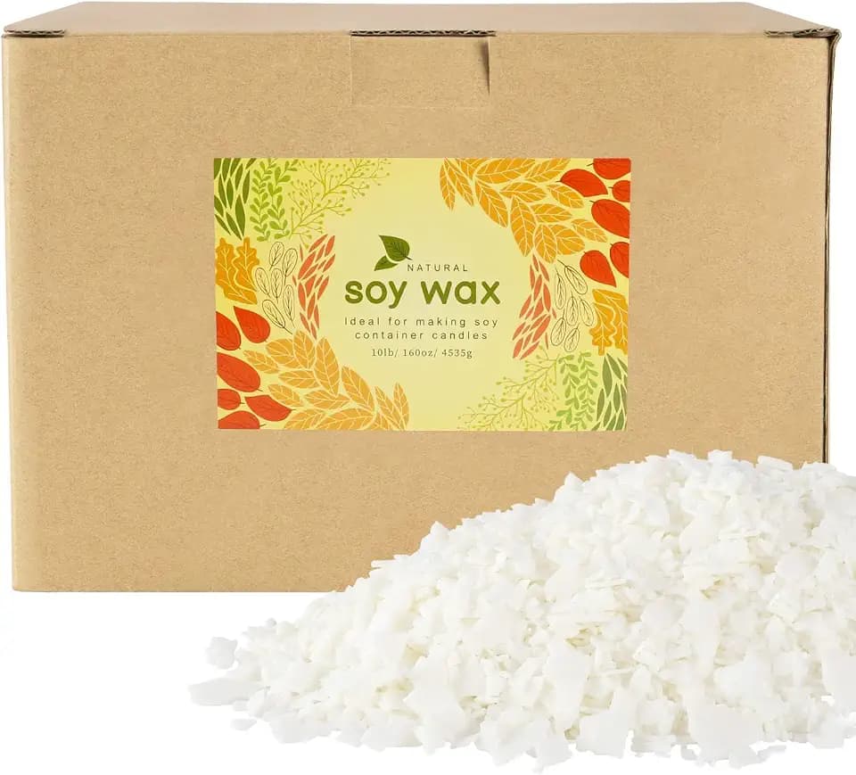 10 lb Soy Wax DIY Candle for Candle Making，Flakes & Soft, White,Perfect for Your DIY Projects
