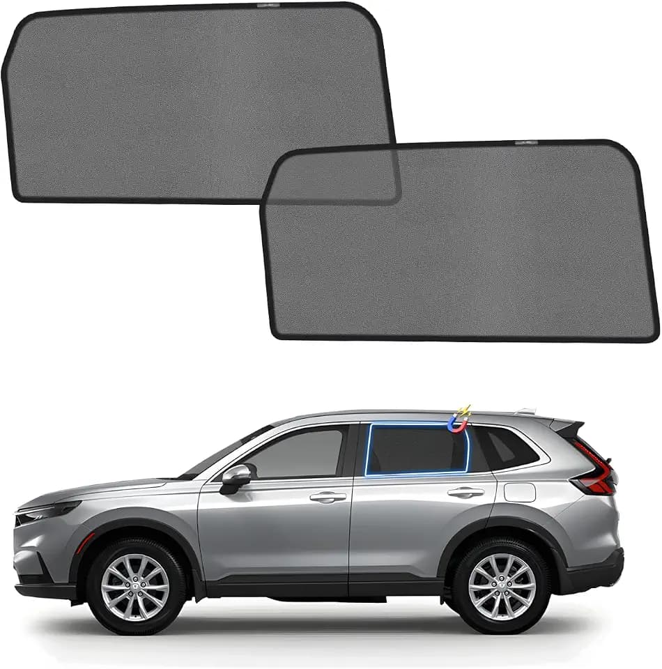 KUST Car Window Shades for 2023 2024 2025 Honda CR-V CRV Accessories, Breathable Mesh Magnetic Window Covers, Rear Back Side Window Sun Shades UV Block Privacy Protection for Baby Camping Napping 2PCS