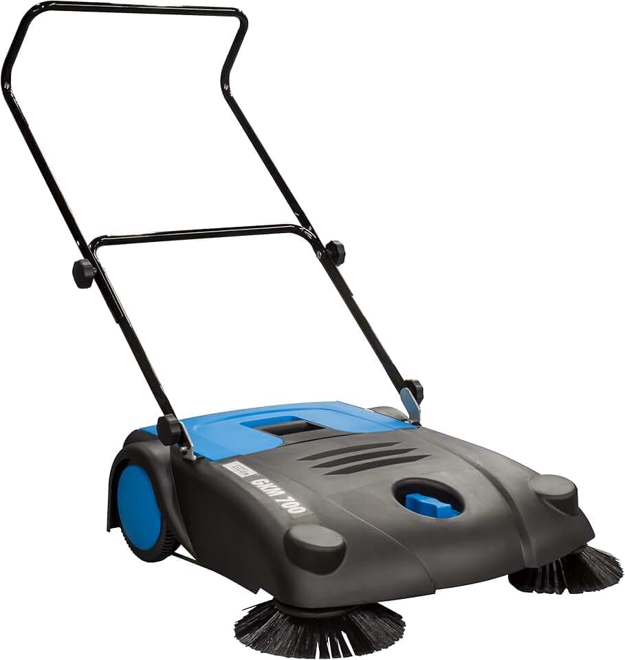 Güde Kehrmaschine GKM 700 manuell, 700 mm Kehrbreite, 14 l Schmutzbehälter, 2000 m² Flächenleistung/Stunde, Blau