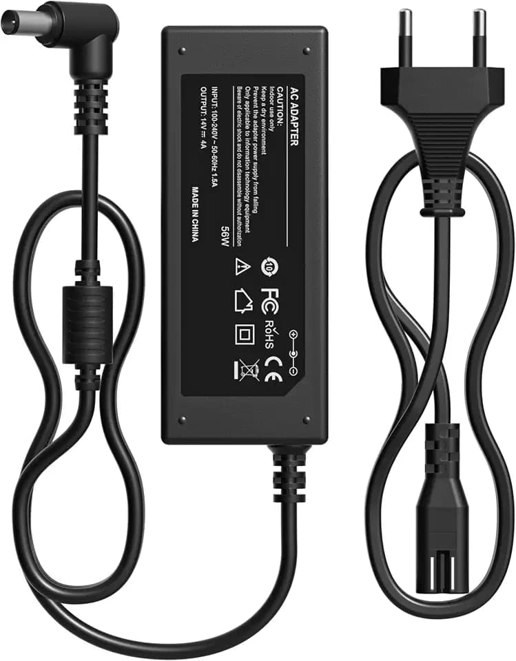 14V Netzteil Kompatibel mit Samsung Monitor S24B150BL S24D390HL S24F350FHU C24F396FHU C27F390FHU S27D390H 27F350FHU SU28E590D SyncMaster LCD/TFT 770 760V Ladekabel Stromkabel Charger Ladegerät