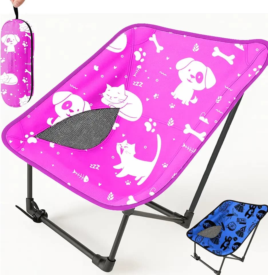 Youth and Kids Camping Chair | Ultra Lightweight, Foldable and Heavy Duty | Ideal Indoor/Outdoor Kid Chair for Camping, Sports and Lawn (Pink)